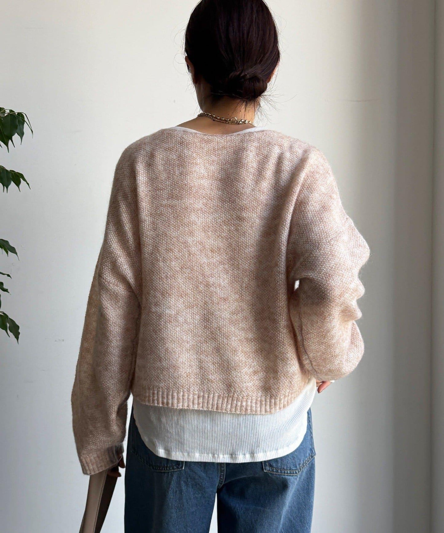 馬海毛混紡套頭衫