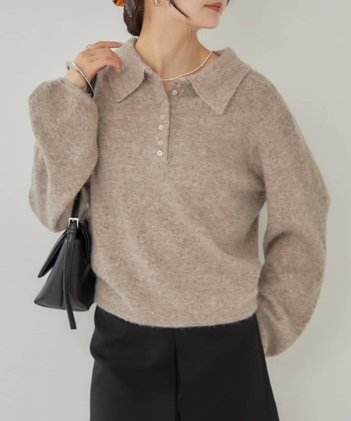 帶領長袖針織衫