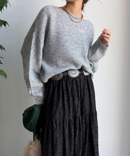 馬海毛混紡套頭衫