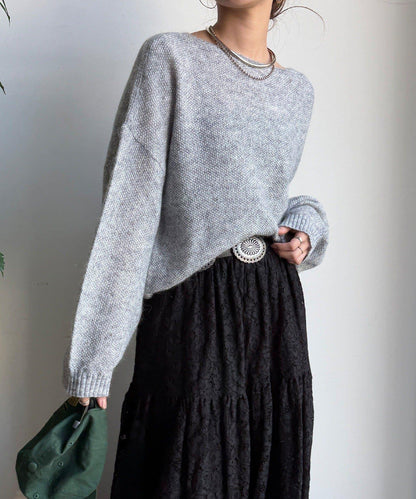 馬海毛混紡套頭衫