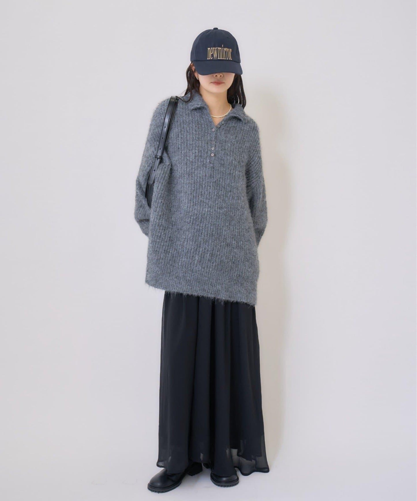 透視吊帶兩件套連衣裙