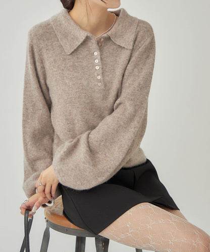 帶領長袖針織衫