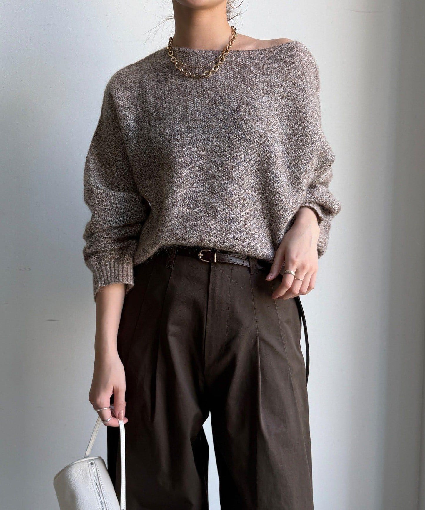 馬海毛混紡套頭衫