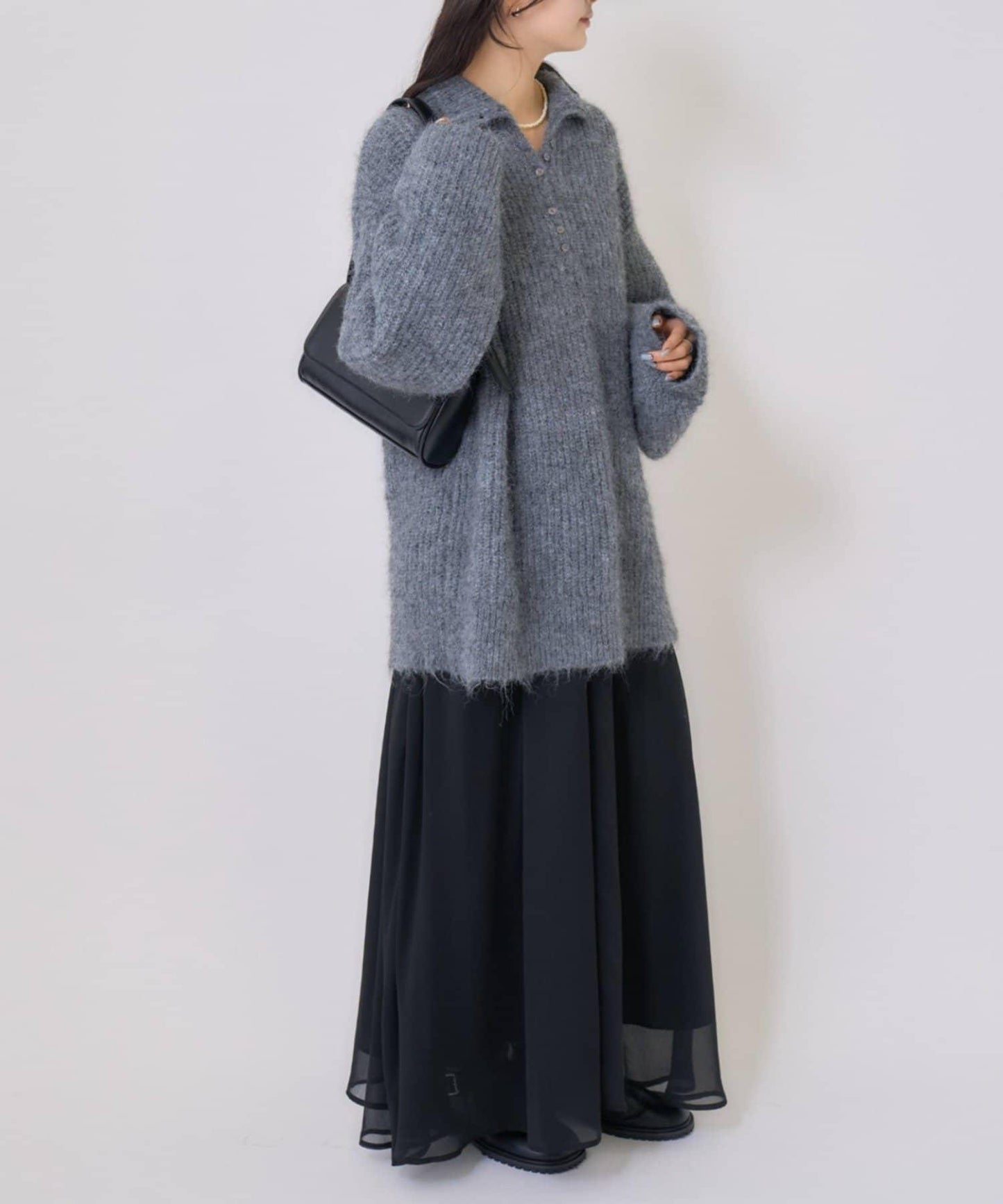 透視吊帶兩件套連衣裙