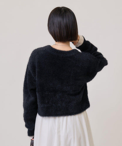 仿貂絨夾克開衫