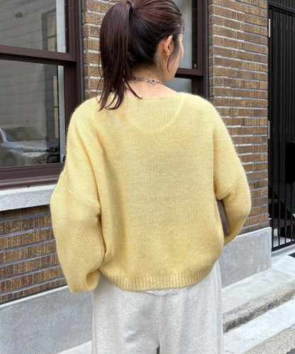 馬海毛混紡套頭衫