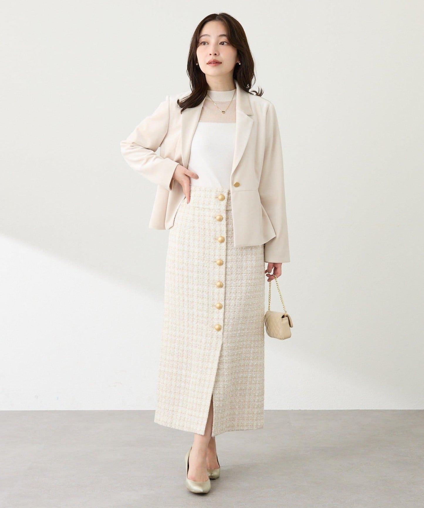 透視亮片高領羅紋針織衫