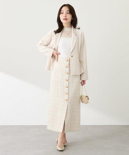 透視亮片高領羅紋針織衫