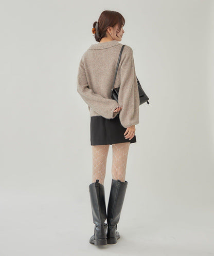 帶領長袖針織衫