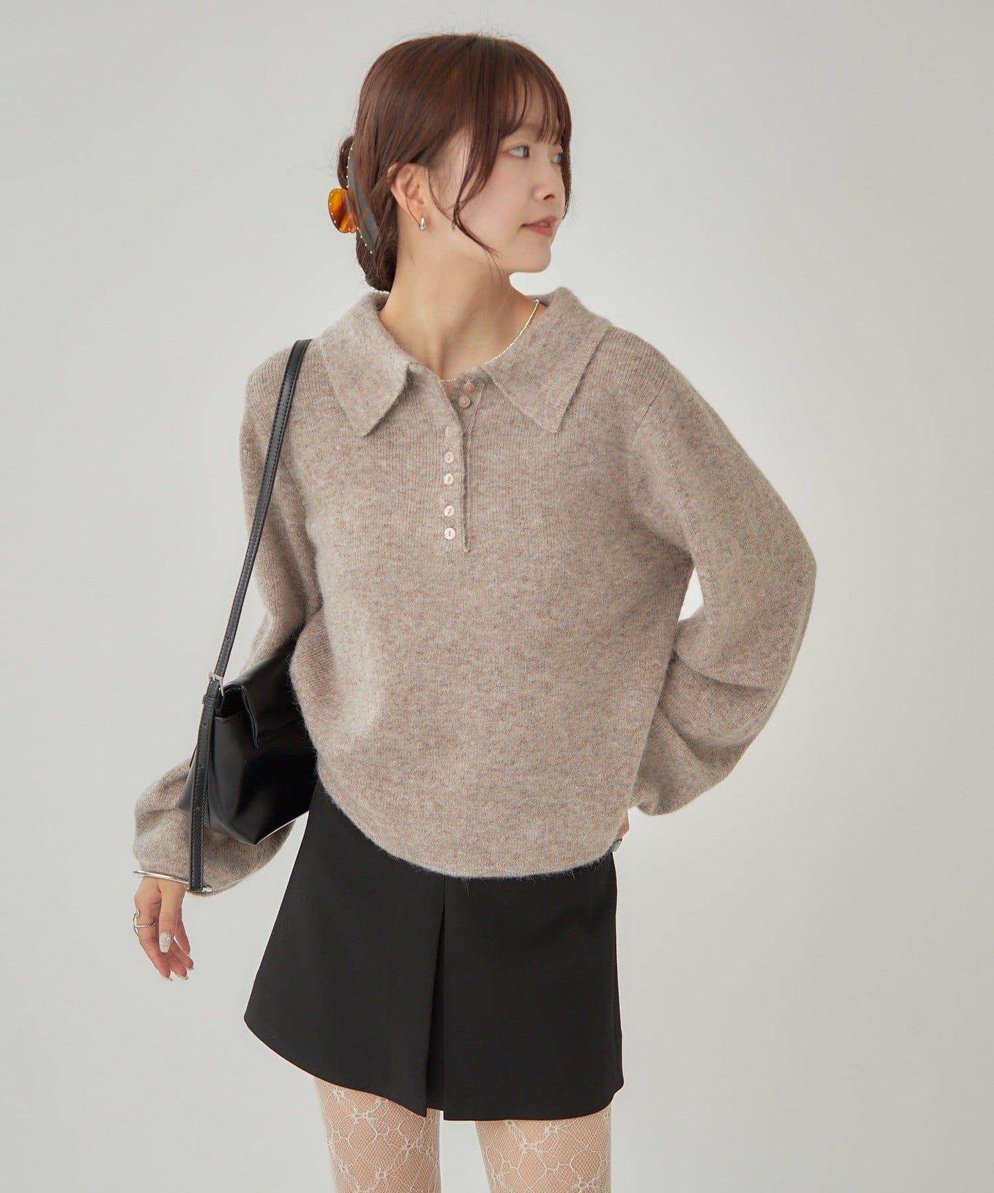 帶領長袖針織衫