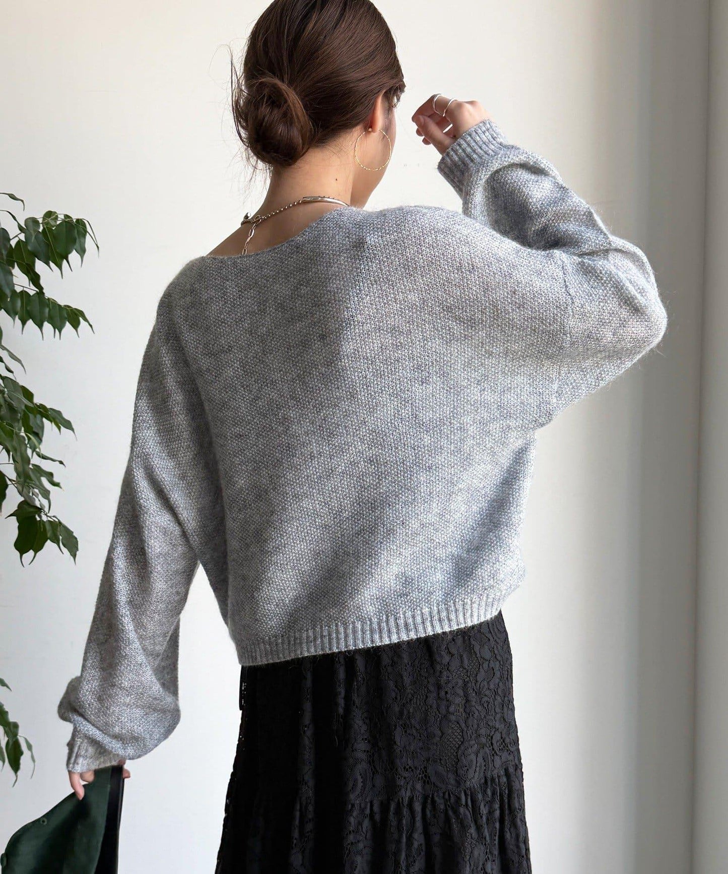 馬海毛混紡套頭衫