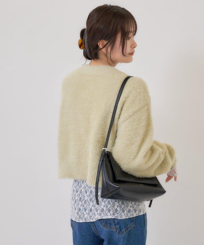 仿貂絨夾克開衫