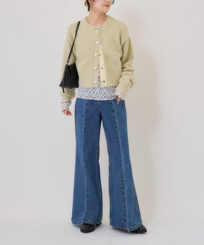 仿貂絨夾克開衫