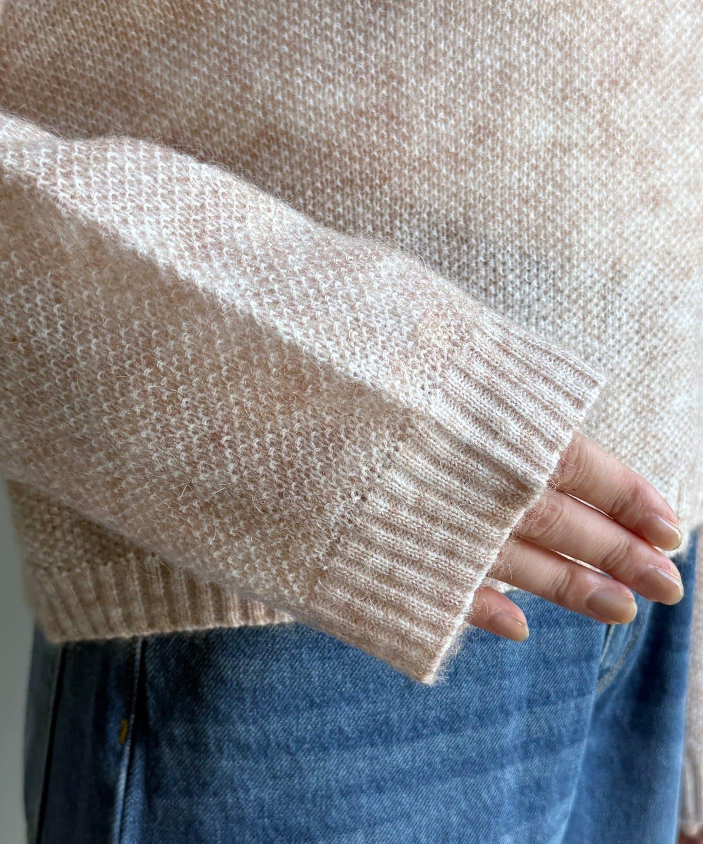 馬海毛混紡套頭衫