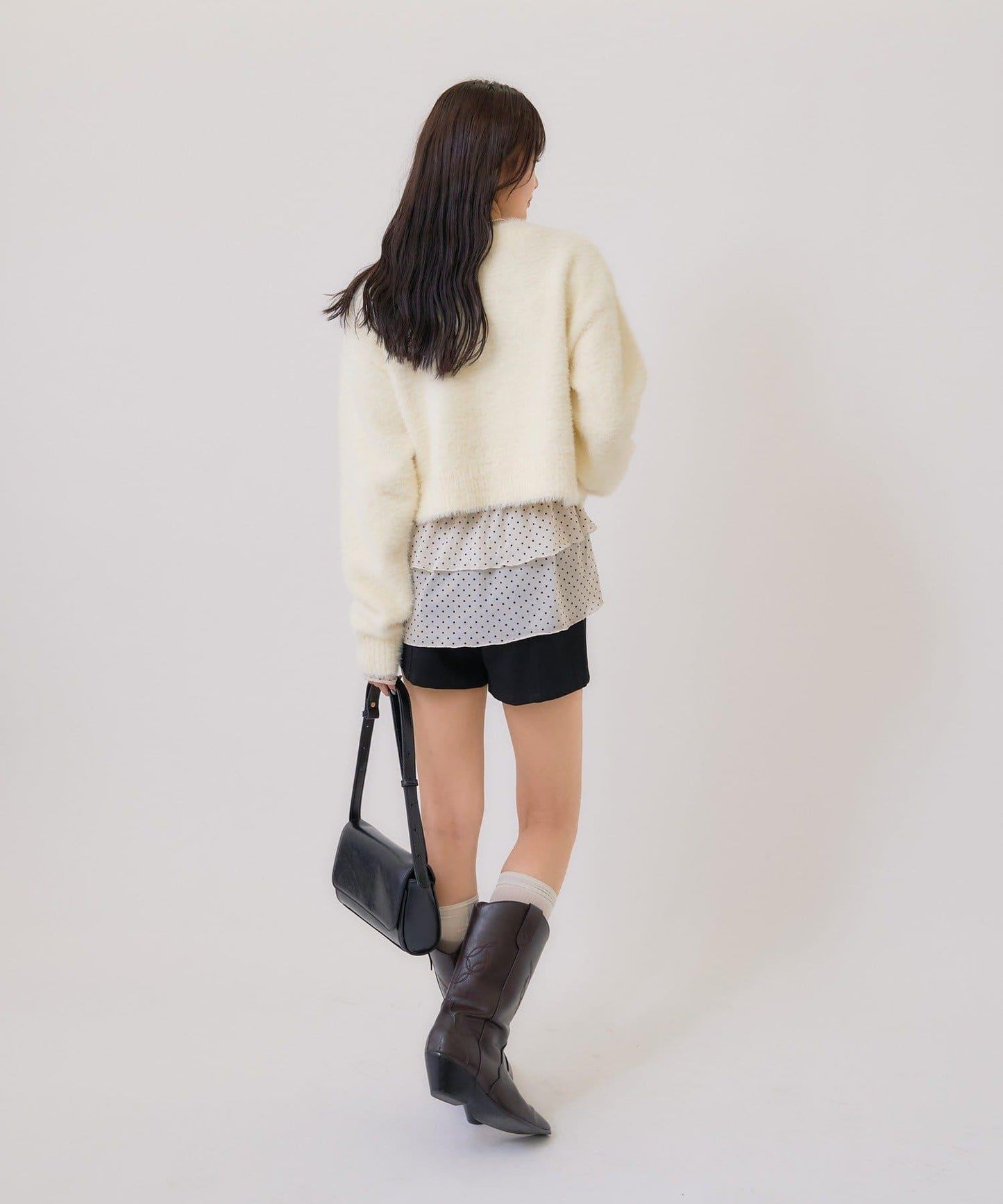 仿貂絨夾克開衫