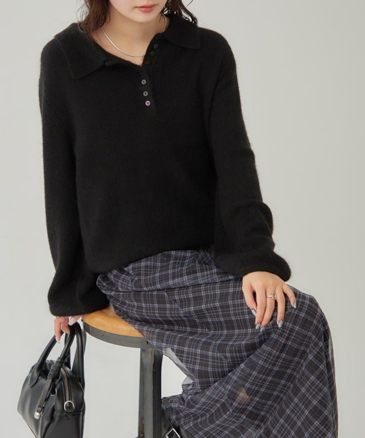 帶領長袖針織衫