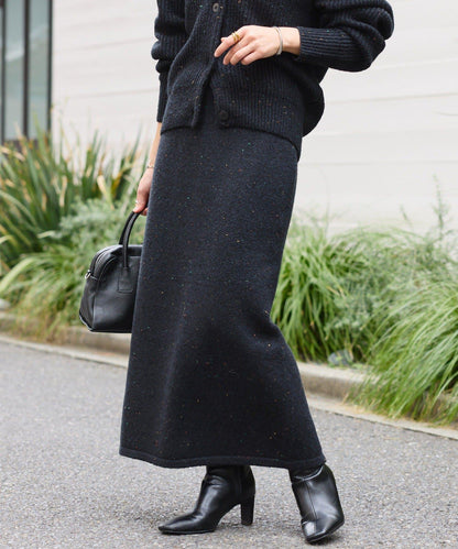 【可搭配套裝】圈圈紗線修身半身裙/預計12月上旬發貨