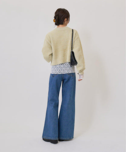 仿貂絨夾克開衫