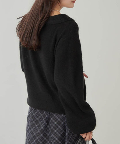 帶領長袖針織衫