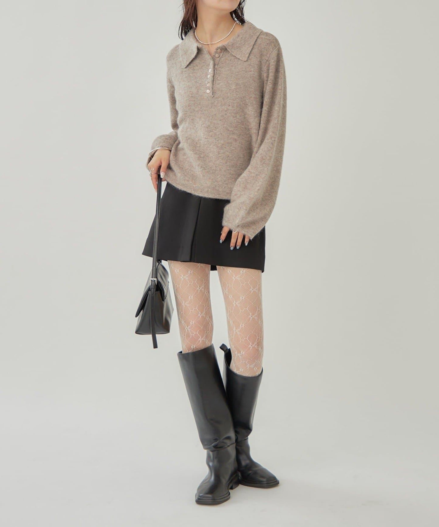 帶領長袖針織衫