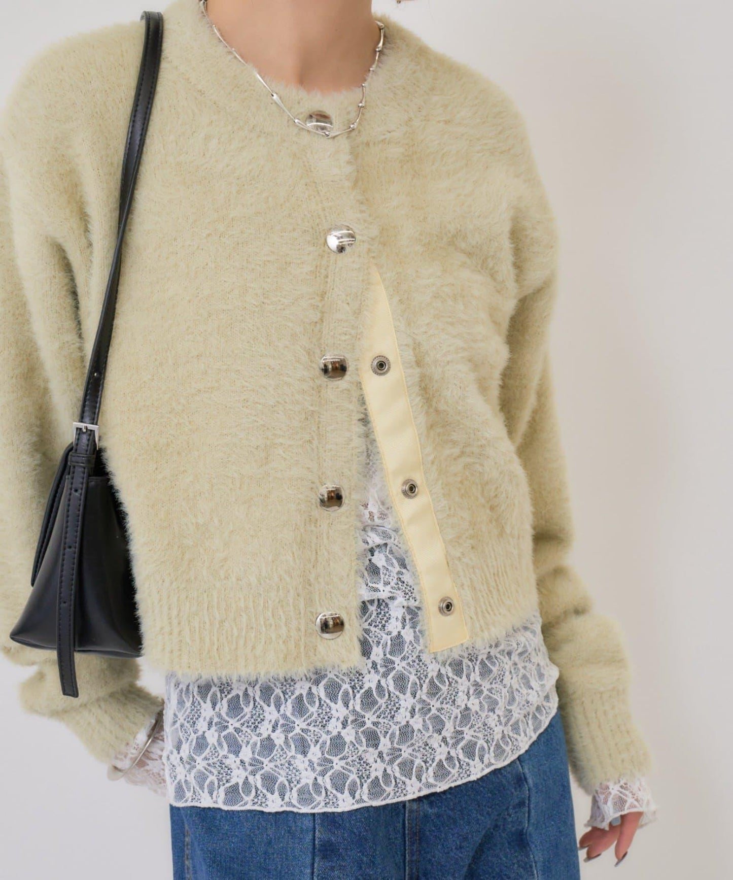 仿貂絨夾克開衫