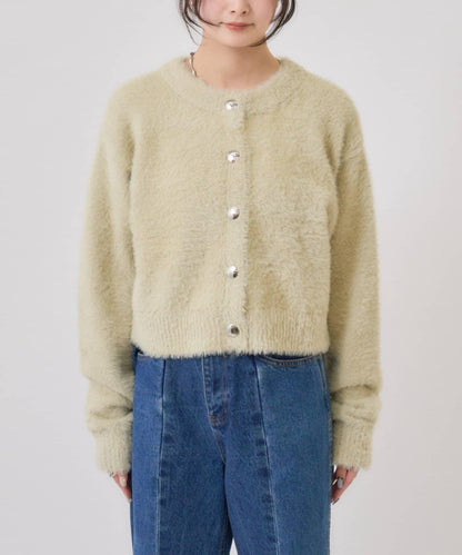 仿貂絨夾克開衫