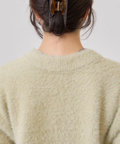 仿貂絨夾克開衫