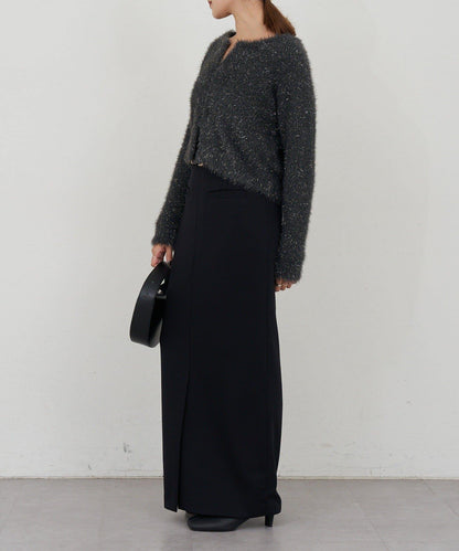 亮片長毛針織開衫