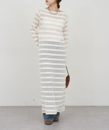 鏤空針織連衣裙