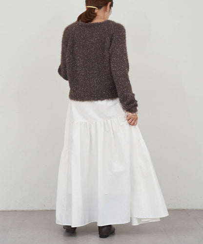 亮片長毛針織開衫