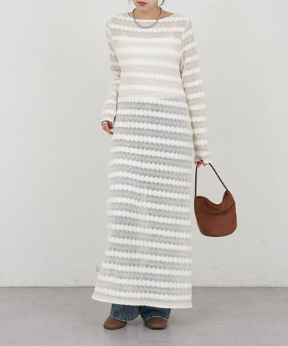 鏤空針織連衣裙