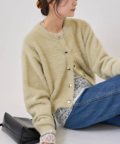 仿貂絨夾克開衫