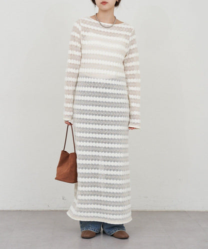 鏤空針織連衣裙