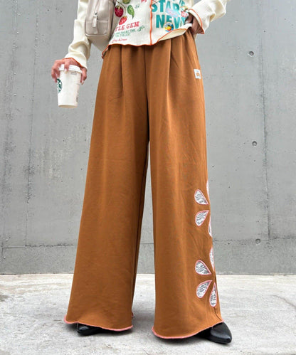 H.S花卉剪裁寬鬆衛褲