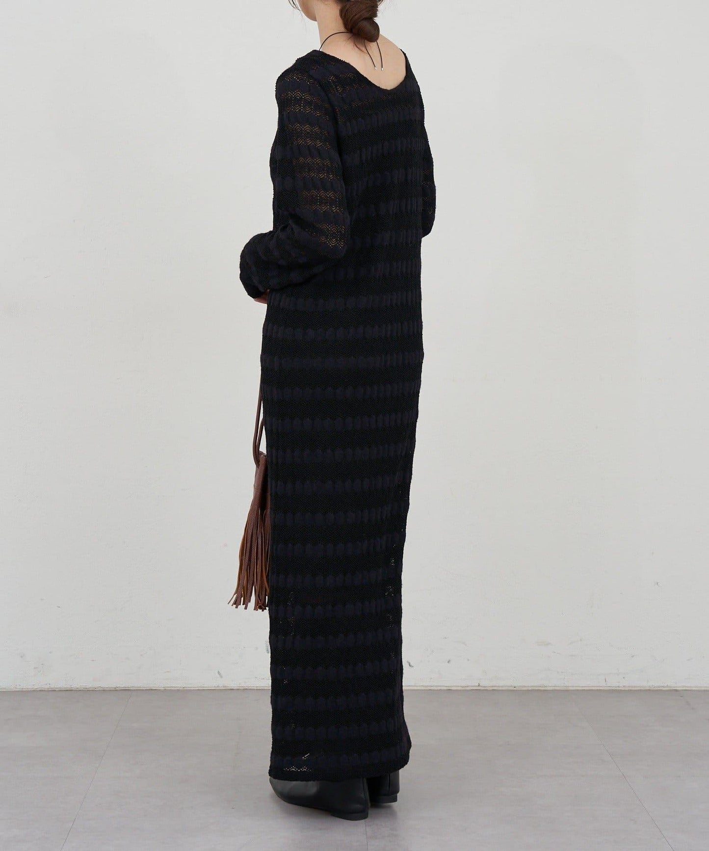 鏤空針織連衣裙