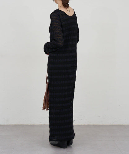 鏤空針織連衣裙