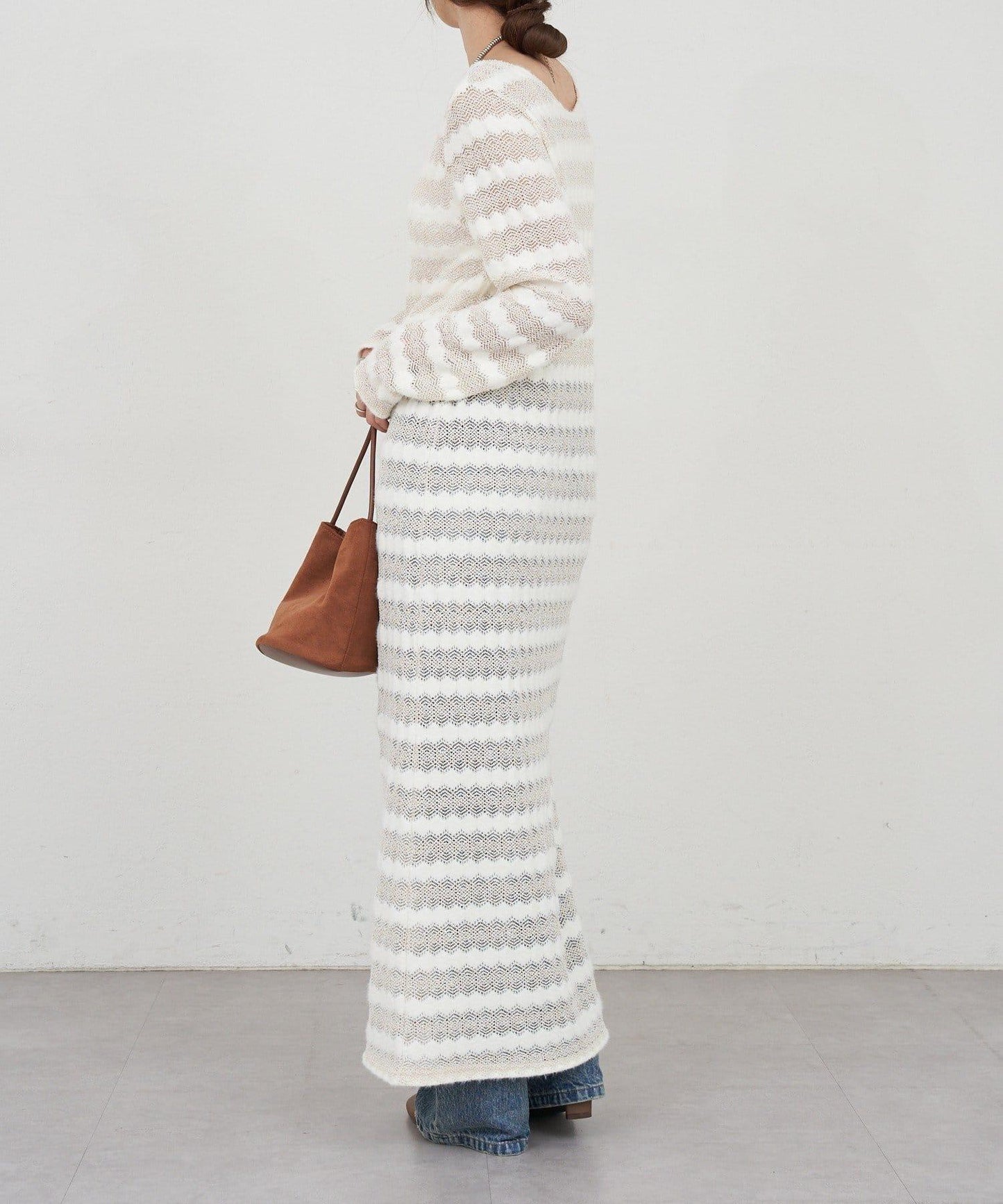 鏤空針織連衣裙