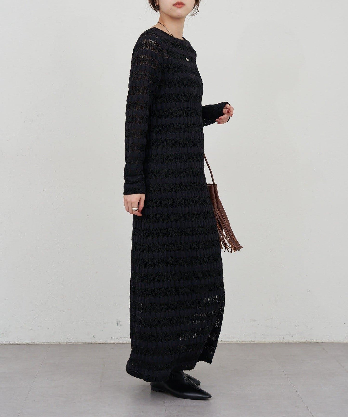 鏤空針織連衣裙