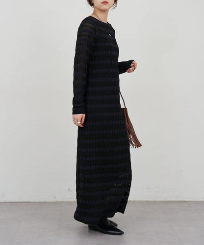 鏤空針織連衣裙