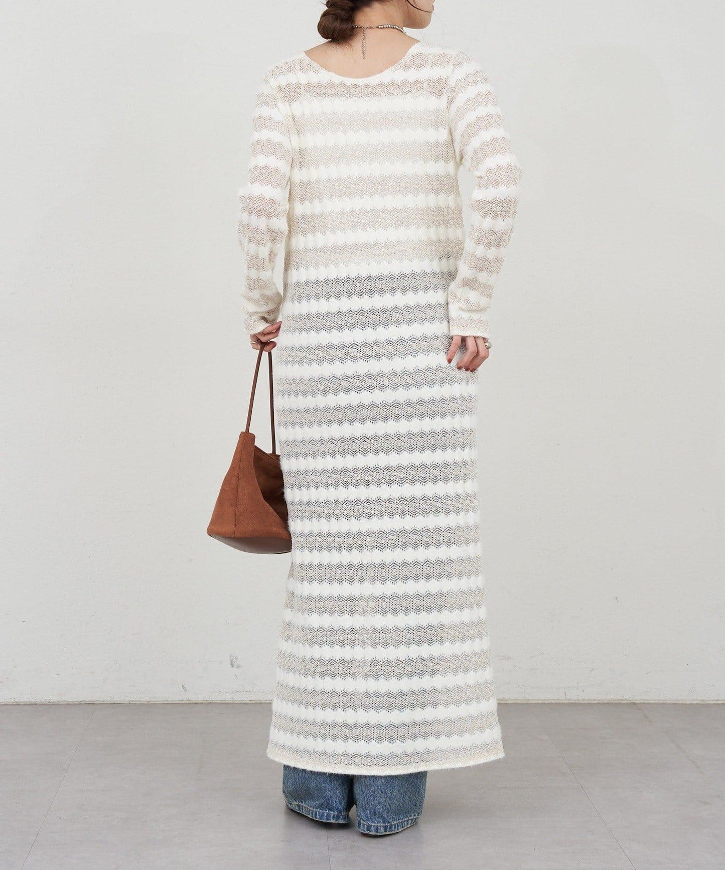 鏤空針織連衣裙