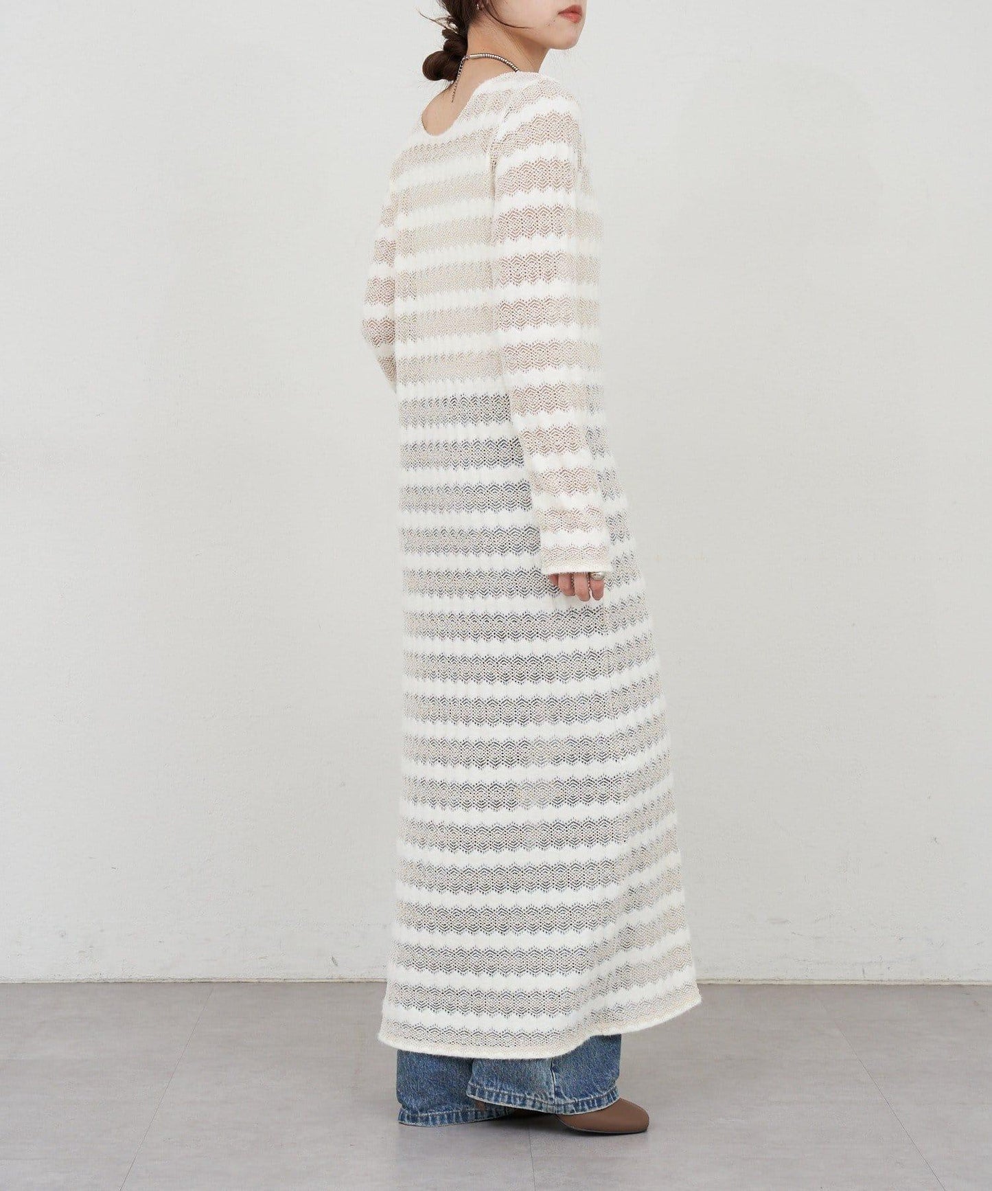 鏤空針織連衣裙