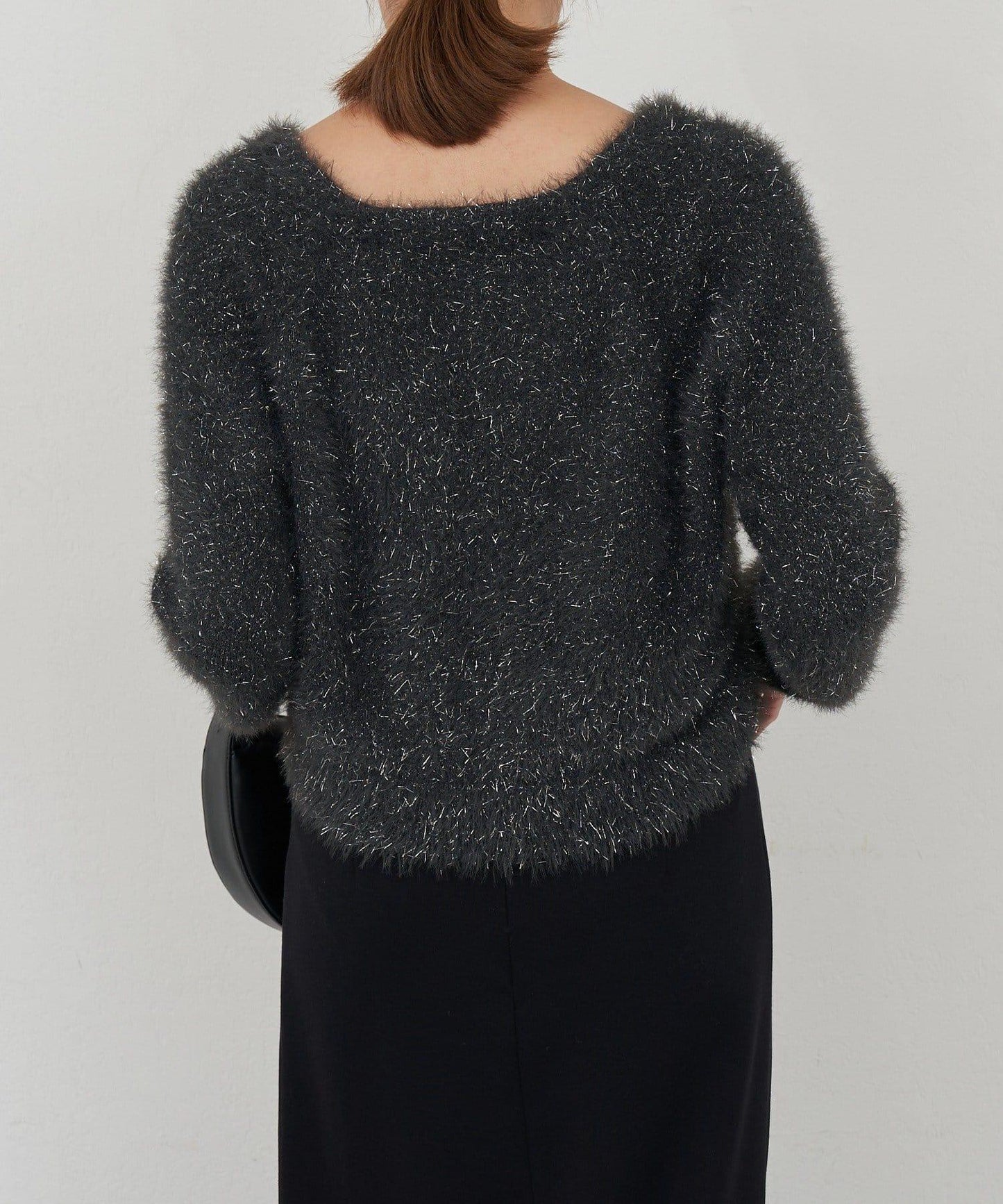 亮片長毛針織開衫