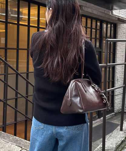 亨利領拼色防起球針織衫