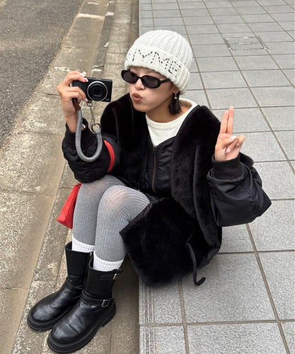 【UNISEX】刺繡logo針織帽