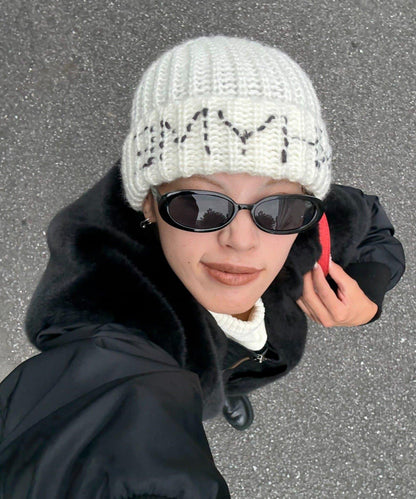 【UNISEX】刺繡logo針織帽