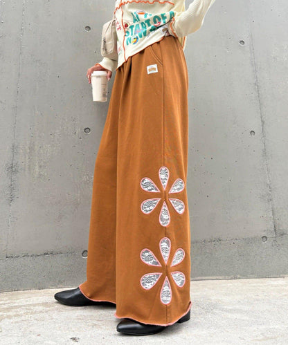 H.S花卉剪裁寬鬆衛褲