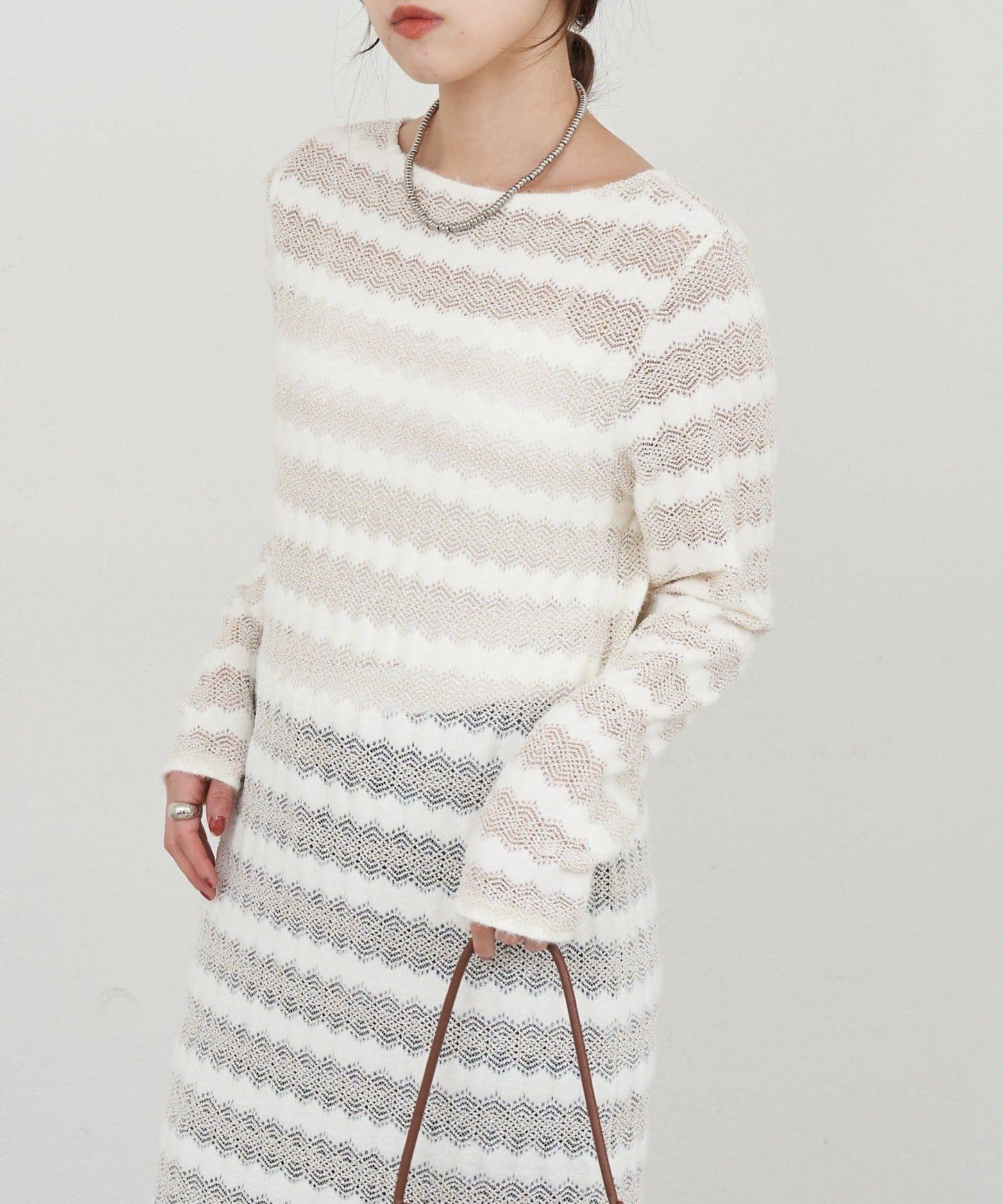 鏤空針織連衣裙