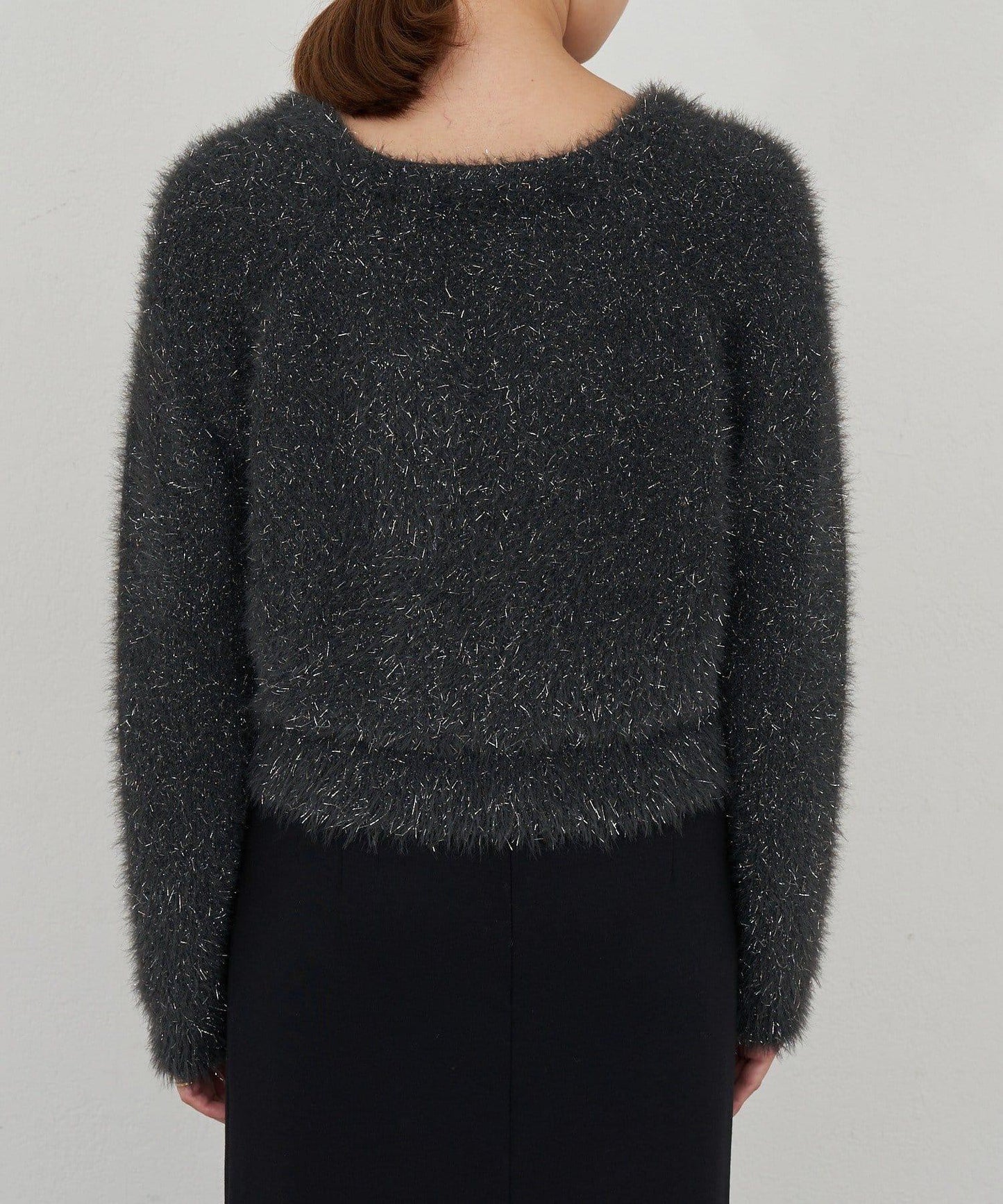 亮片長毛針織開衫