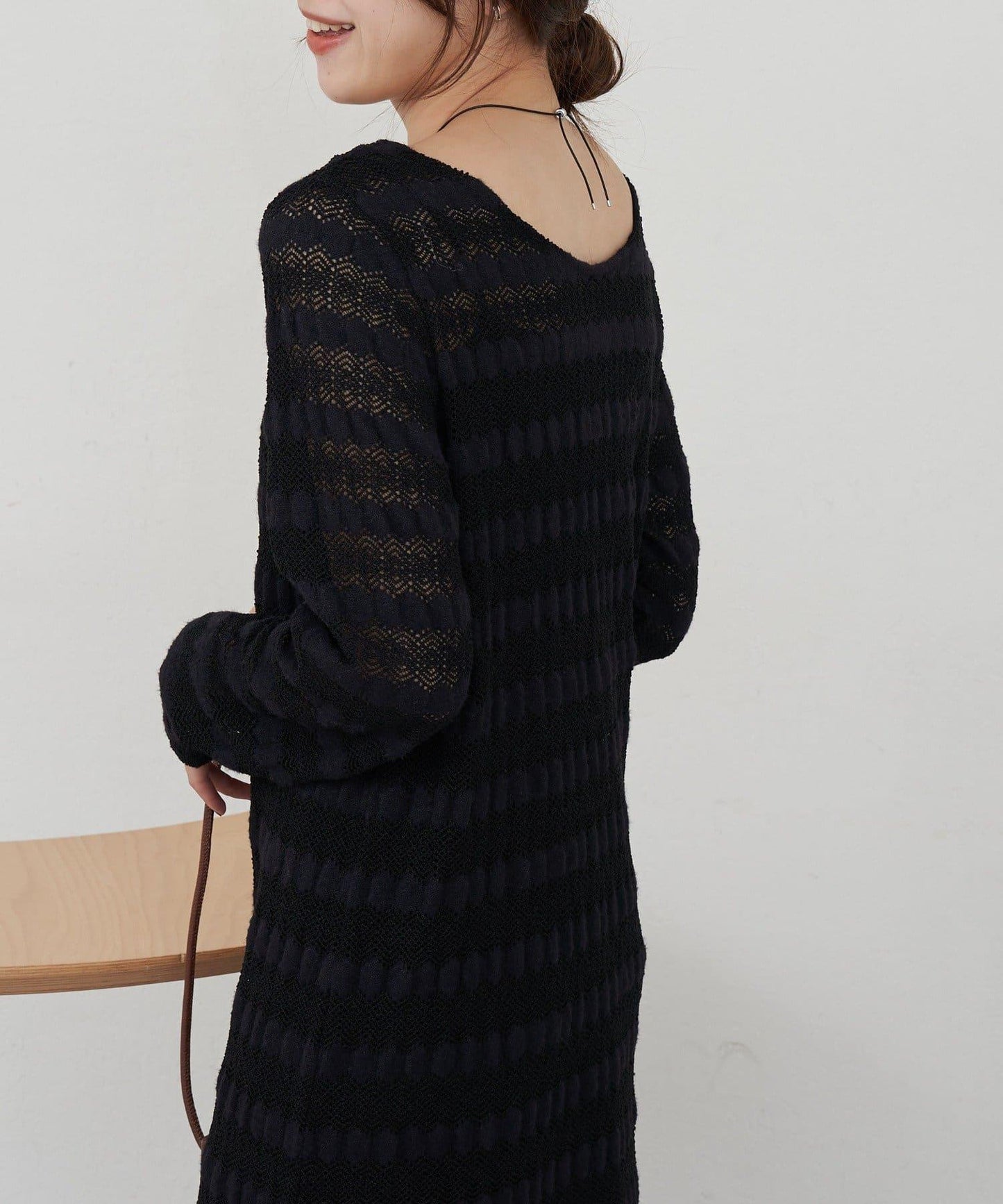 鏤空針織連衣裙