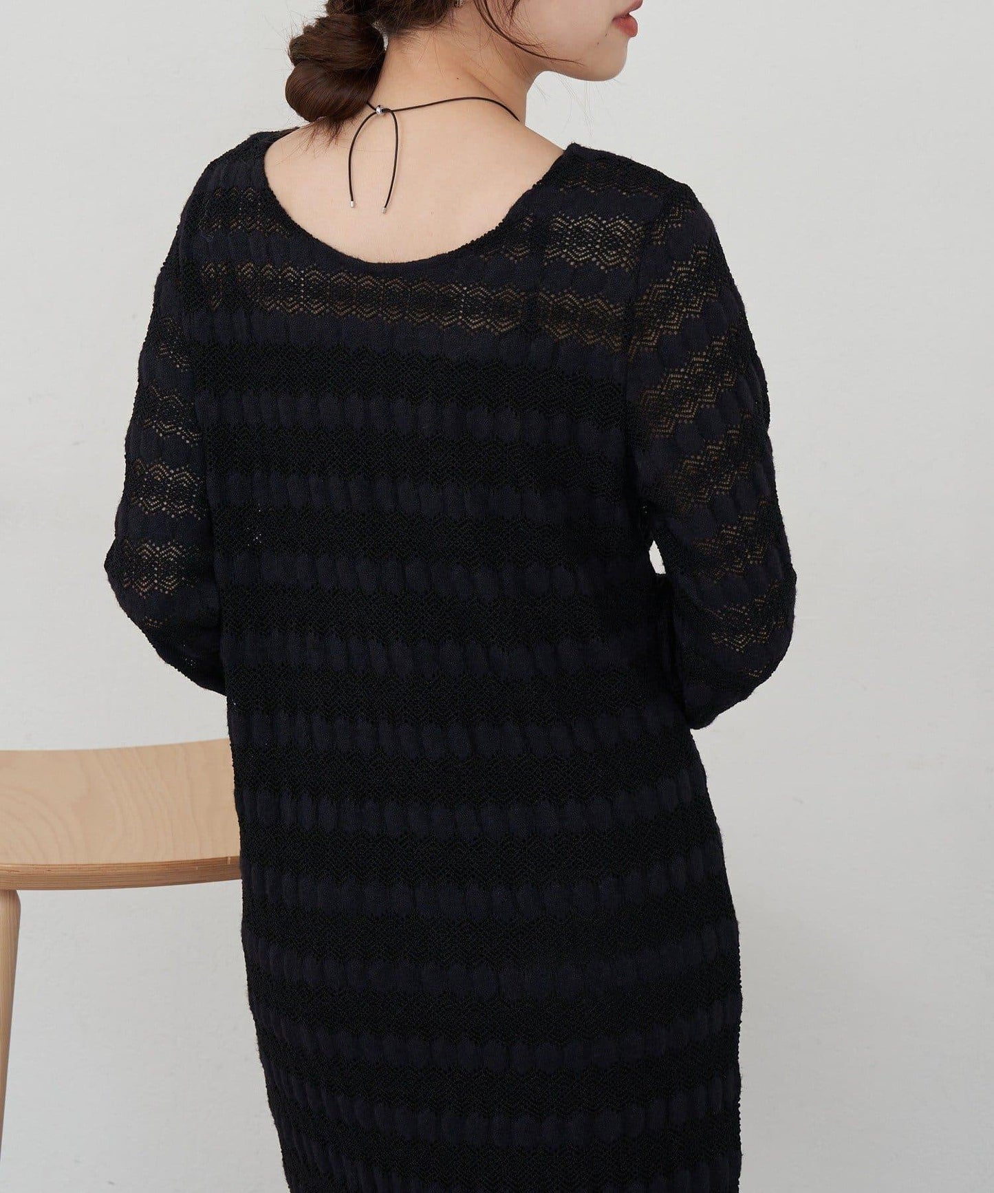 鏤空針織連衣裙